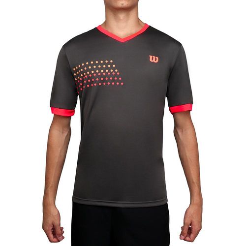 Camiseta Wilson Slam Grafite e Coral-P