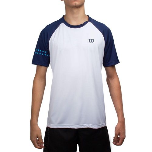 Camiseta Wilson Court Branca e Azul-P