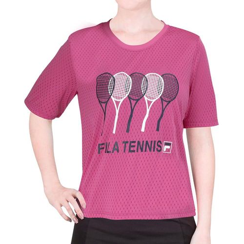 Camiseta Fila Mesh Colors Rosa-GG