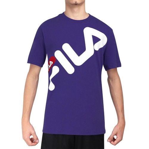 Camiseta Fila Big Letter Azul Nautico-GG