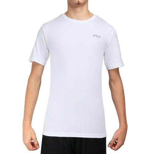 Camiseta Fila Basic Sports Branca e Prata-G