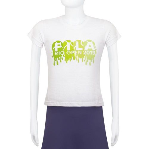 Camiseta Infantil Feminina Fila Balls 19 Branca - Edição Rio Open-P