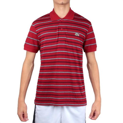 Camisa Polo Lacoste Classic PH8791 Vermelho e Marinho-P P