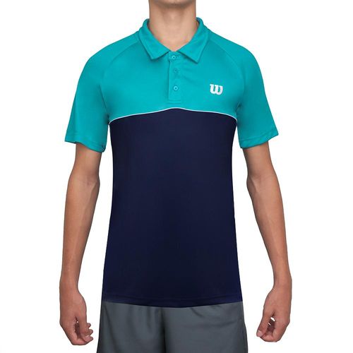 Camisa Polo Wilson Tour 4 Azul Turquesa e Marinho-P