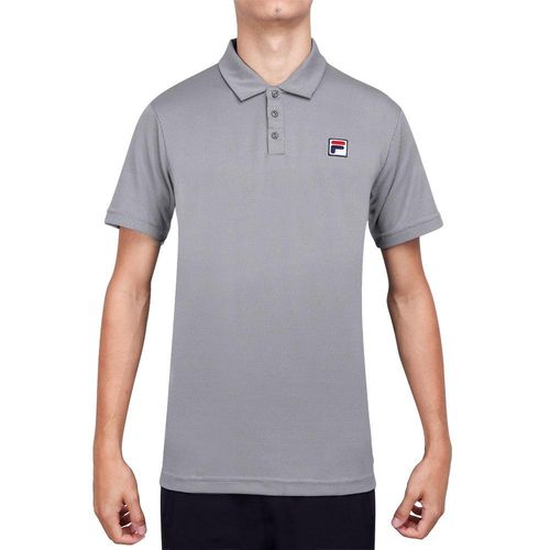 Camisa Polo Fila Action 3 Branco E Cinza-G