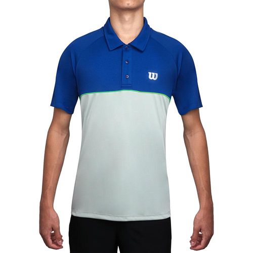 Camisa Polo Wilson Tour 4 Azul Royal e Pérola-P