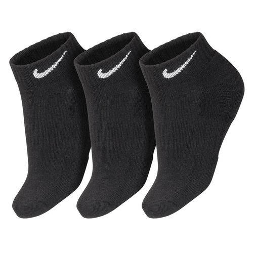 Meia Nike Cushion Low 39 ao 43 - Pack com 3 pares - Preta