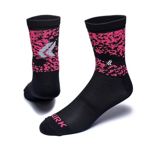 Meia Ciclismo Lurk Splash Rosa