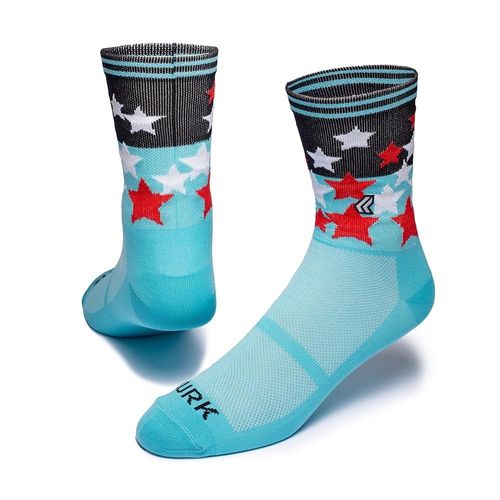 Meia Ciclismo Lurk Estrelas Aqua