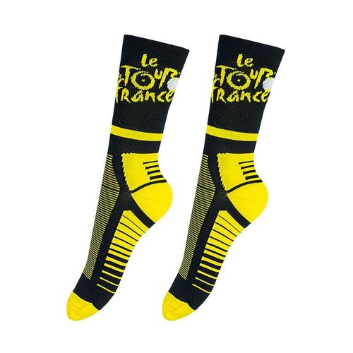 Meia Ciclismo Cano Longo Le Tour De France II Preto/Amarelo