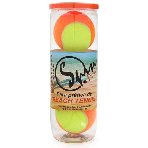 Bola de Beach Tennis Spin - Tubo com 03 unidades
