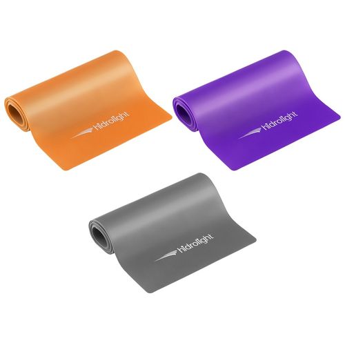 Kit 3 Faixas Elásticas Latex Band Pilates Yoga Hidrolight