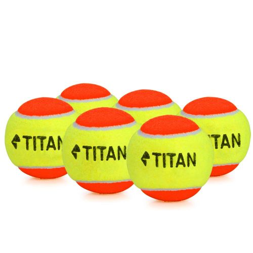Bola de Beach Tennis Titan Laranja - Pack com 06 Bolas