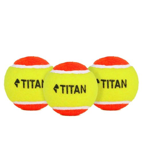 Bola de Beach Tennis Titan Laranja - Pack com 03 Unidades