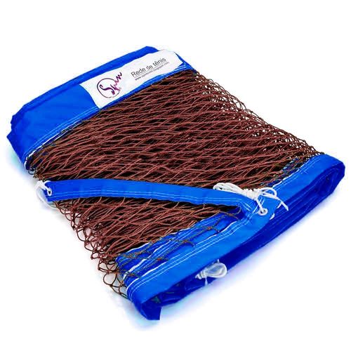 Rede De Beach Tennis Spin 10-R Recreação Nylon Fio 2.2mm Marron e Azul