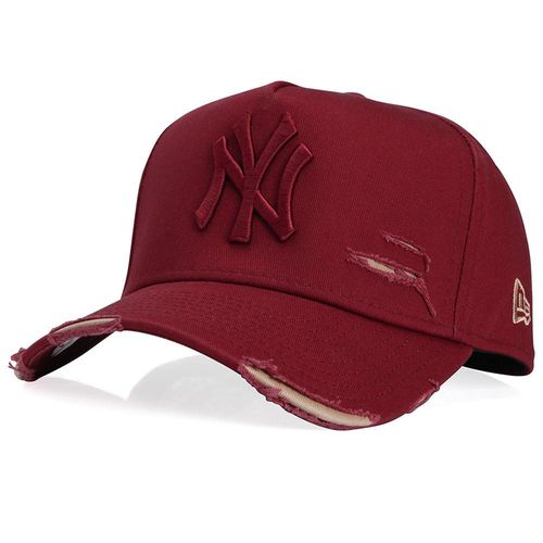 Boné New Era 940AF Aba Curva New York Yankees Destroyed 9Forty A-Frame  Vermelho - Decathlon