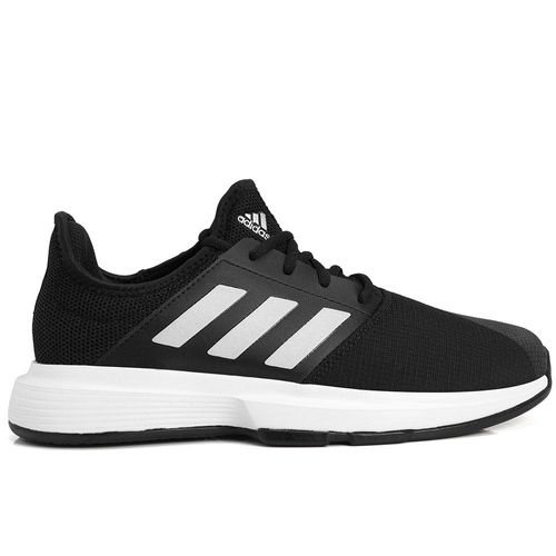 Tênis Adidas Gamecourt Preto Prata e Branco