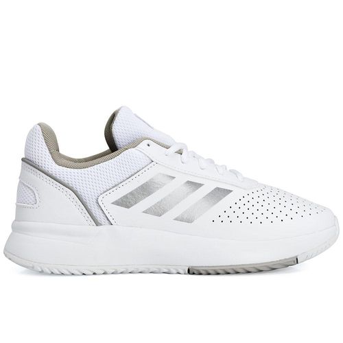 Tênis Adidas Courtsmash Branco e Prata