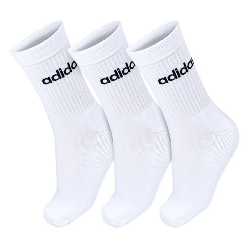 Meia Adidas Semiamortecidas 38 ao 40 - Pack com 03 Pares - Branca