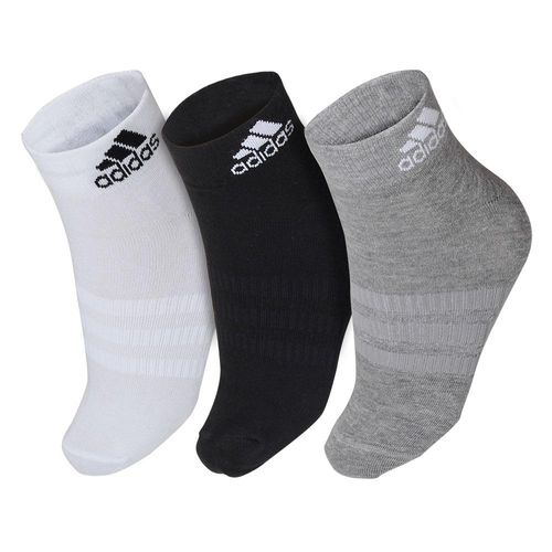 Meia Adidas Light Ank 35 ao 37 Pack com 03 pares Preta Branca e Mescla