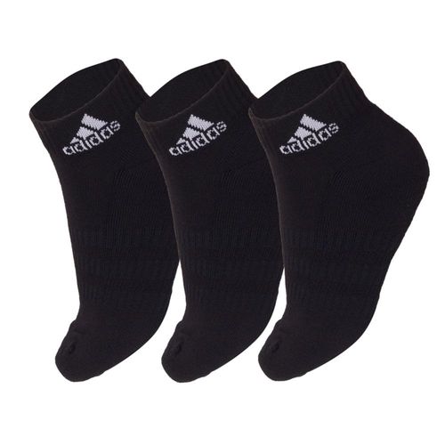 Meia Adidas Cushioned Ankle 38 ao 40 - Pack com 3 Pares - Preta