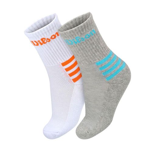 Meia Wilson P1412403 34 ao 38 - Pack com 02 Pares Branco e Cinza