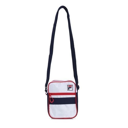 Bolsa Fila Lateral Vintage Branco Marinho e Vermelho