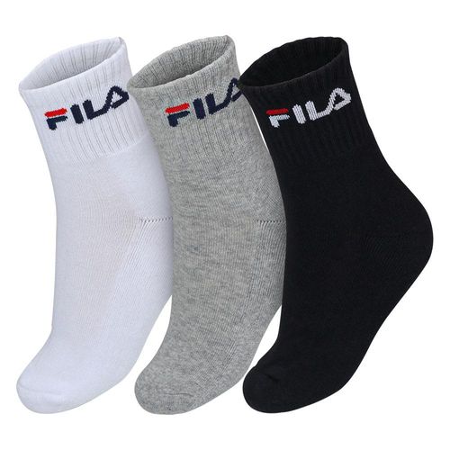 Meia Fila LS330037 - 39 ao 43 - Pack com 03 Pares - Branca Cinza e Preta