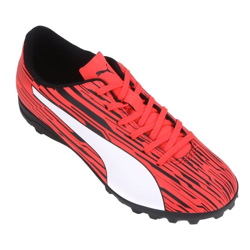 Chuteira Society Puma Rapido III Masculino - Laranja e Branco