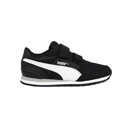 Tênis Puma St Runner V2 Mesh Infantil - Preto e Branco