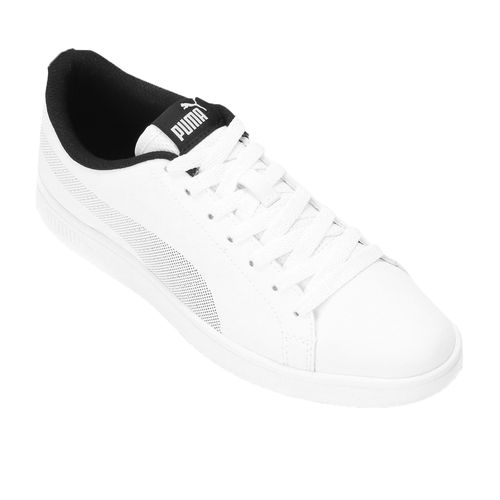 Tênis Puma Puma Smash Ace V2 Unissex - Branco e Preto