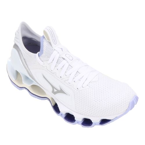 Tênis Mizuno Wave Prophecy X WK Feminino - Branco e Lilás