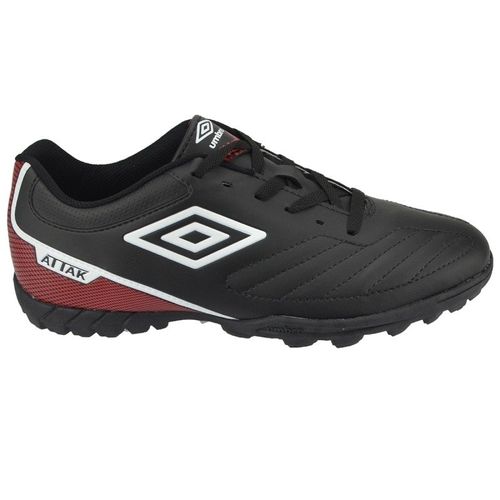 Chuteira Society Umbro Attak Masculina - Preto e Vermelho