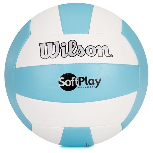 Bola de Vôlei Wilson Soft Play Azul Clara e Branca