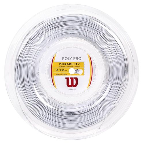 Corda Wilson Poly Pro 16L 1.30mm Prata - Rolo com 200 metros