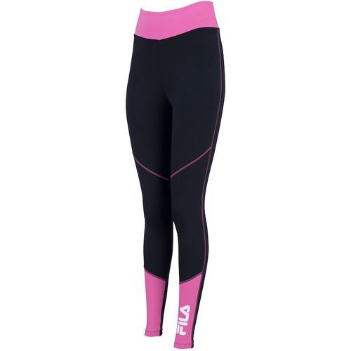 Calça Legging Fila Essential Bold Feminina - Preto e Rosa Menor preço em Calça Legging Fila Essential Bold Feminina - Preto e Rosa