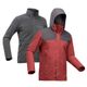 Jaqueta-masculina-de-trekking-Travel-100-3-em-1-vermelho-3G