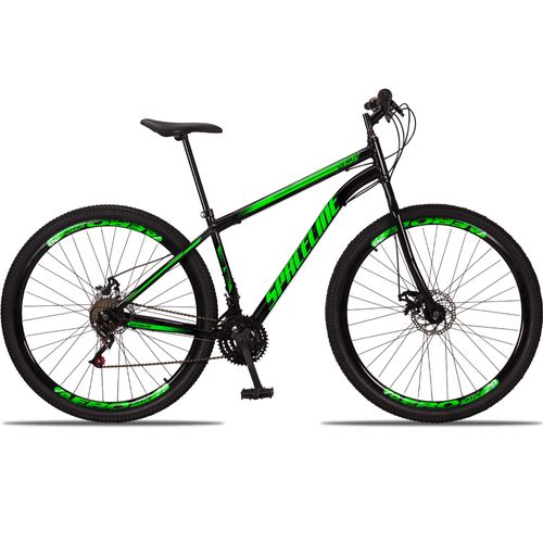Bicicleta Spaceline Vênus Aro 29 Rígida 21 Marchas - Preto/verde