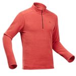 Blusa-fleece-masculina-de-trilha-e-trekking-MH100-laranja-4G