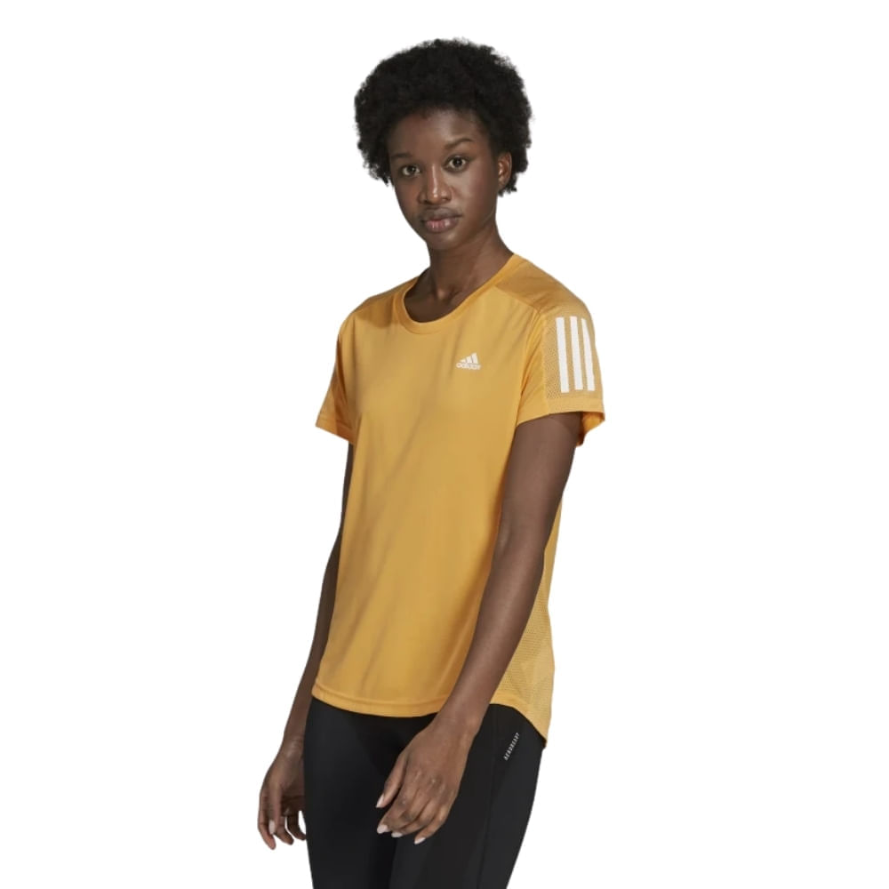 camiseta adidas laranja feminina