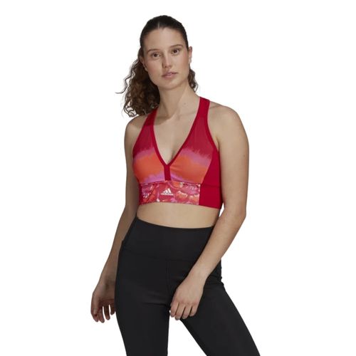 Top Adidas Farm Rio Aeroready Feminino - Vermelho Menor preço em Top Adidas Farm Rio Aeroready Feminino - Vermelho