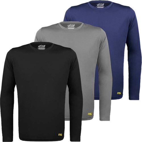 Kit 3 Camisetas Térmicas Masculina Segunda Pele Camisa Uv 50 Menor preço em Kit 3 Camisetas Térmicas Masculina Segunda Pele Camisa Uv 50