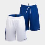 Shorts-Infantil-Reversivel-de-Basquete-SH500R-branco-azul-7-8-ANOS