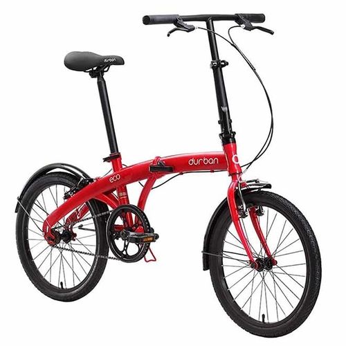 Bicicleta Dobrável Aro 20” Durban Eco Vermelha Quadro em Aço e 1 Marcha Menor preço em Bicicleta Dobrável Aro 20” Durban Eco Vermelha Quadro em Aço e 1 Marcha