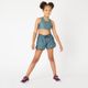 Short-feminino-de-ginastica-W500-verde-10-11-ANOS