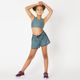 Short-feminino-de-ginastica-W500-verde-10-11-ANOS